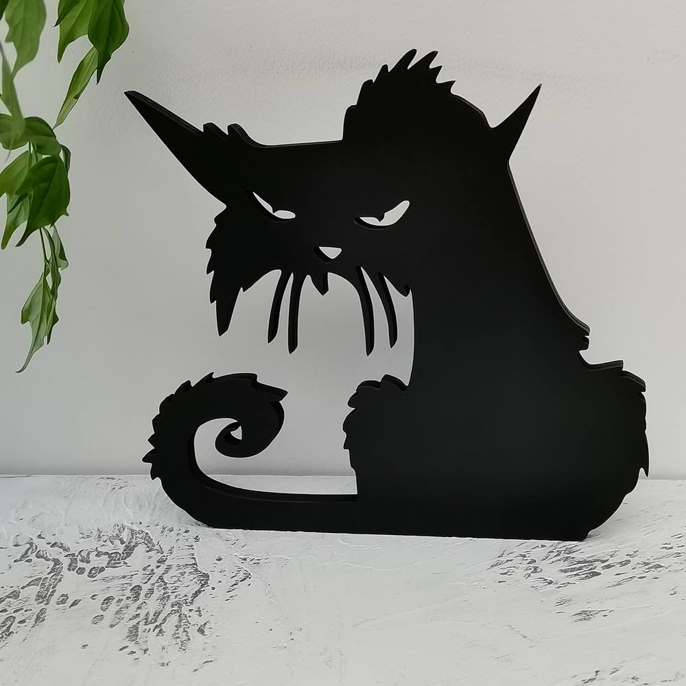 Arrabbiato segno gatto Halloween Home Tier Vassoio Decor