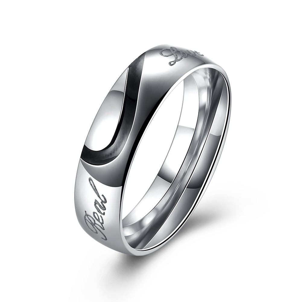 Anello per coppie di coppie d'amore da uomo in argento sterling S925