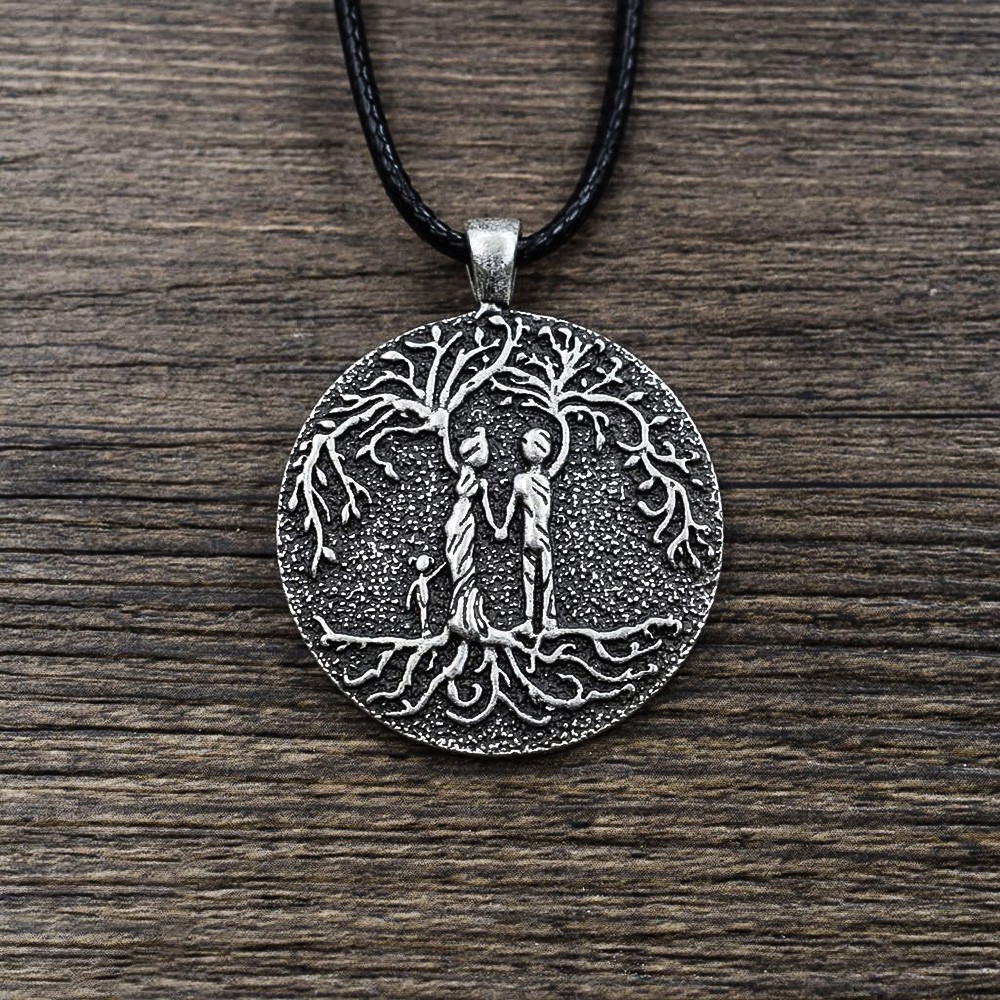 Collana con ciondolo "albero della vita" per genitori e figli