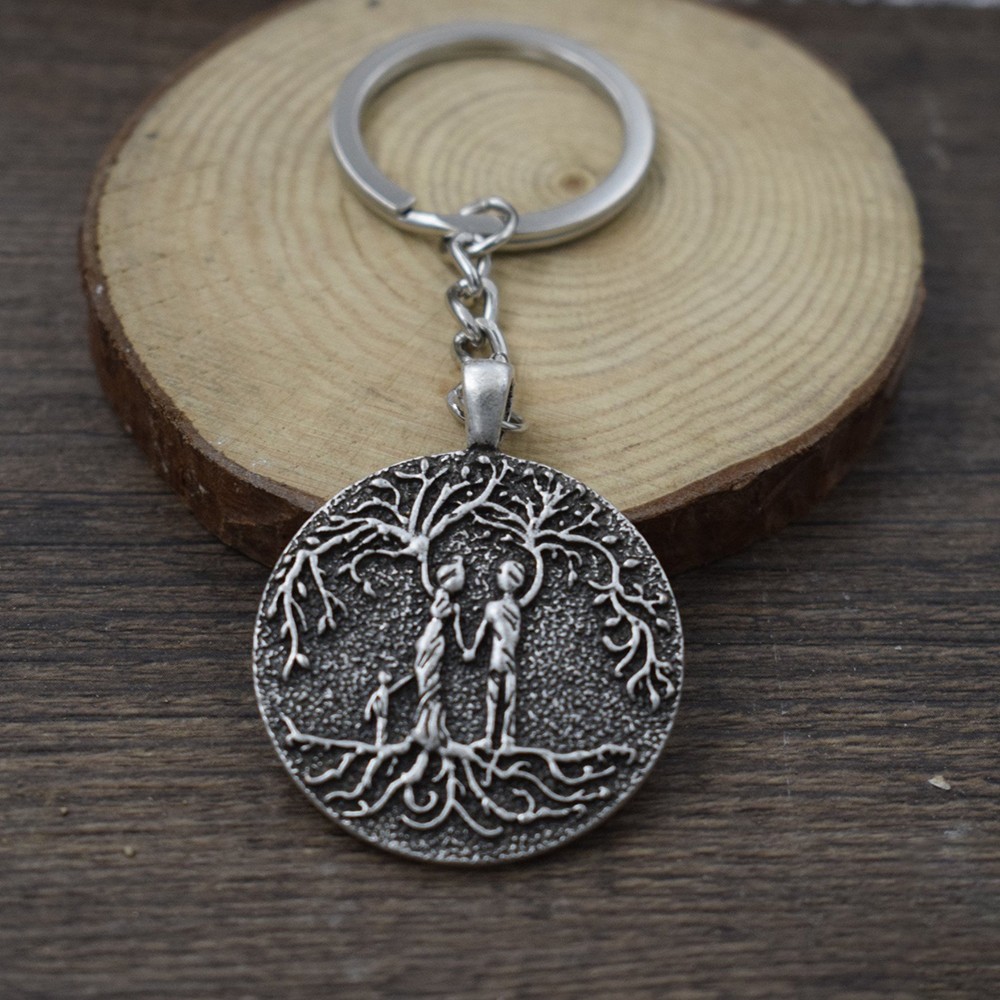 Portachiavi con ciondolo "albero della vita" per genitori e 1~5 bambini