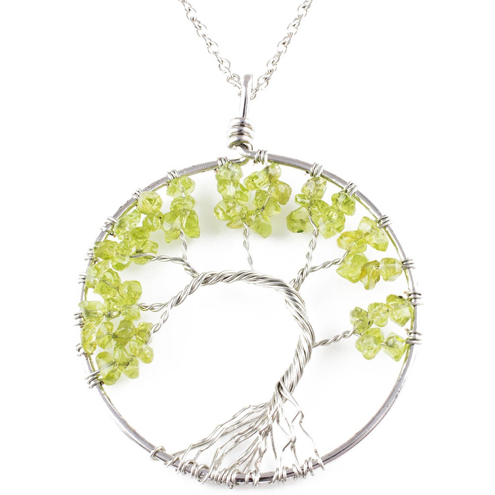 Collana Albero Della Vita Peridoto- Collane Per Donna Collana Albero Della Vita Rame