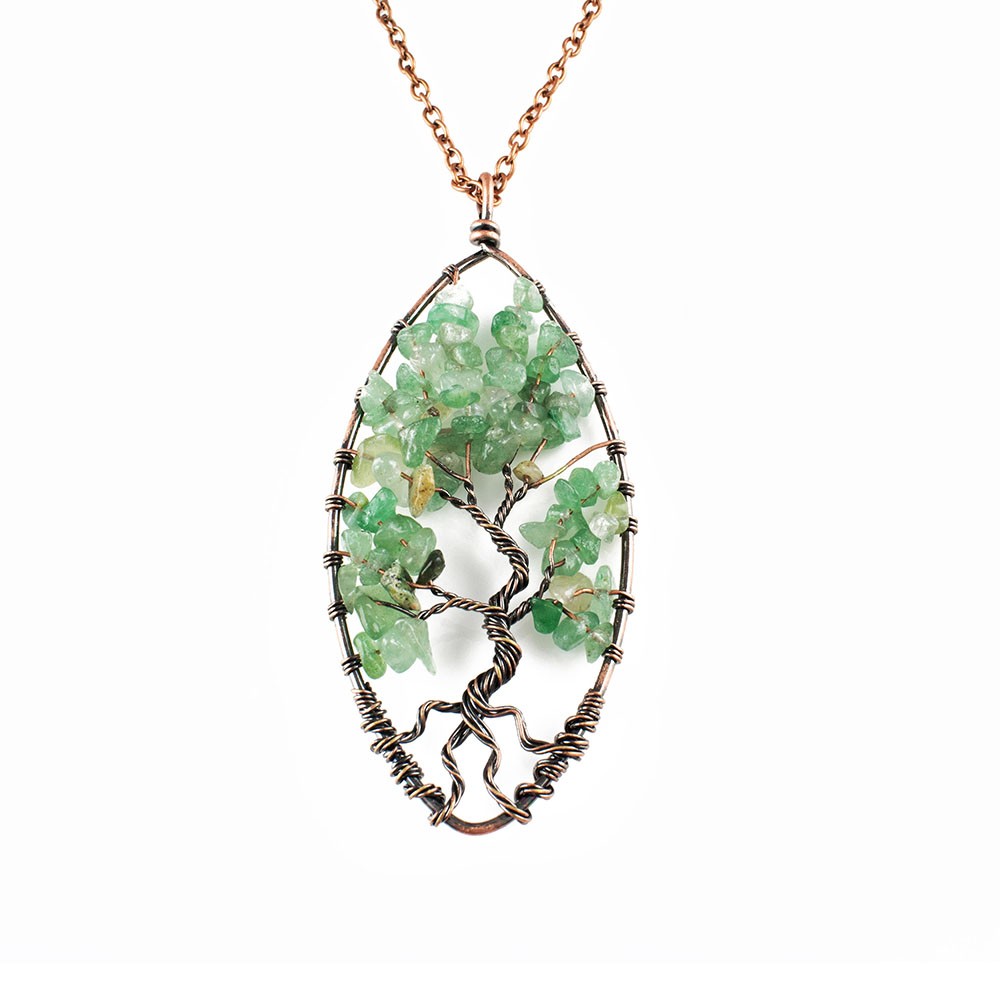 Collana Albero Della Vita Ovale Ametista- Collane Per Donna Collana Albero Della Vita Rame