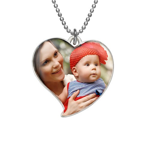 Collana con foto a cuore