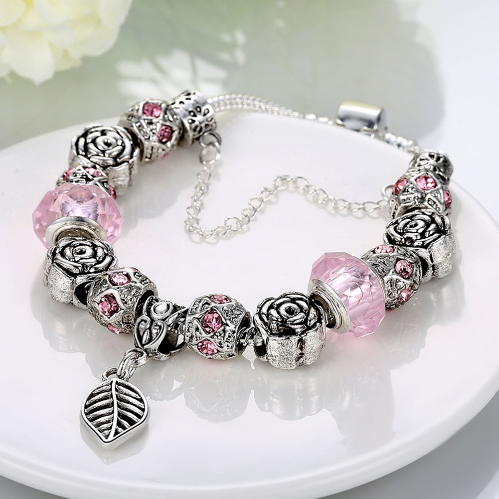 Bracciale Foglia Rosa