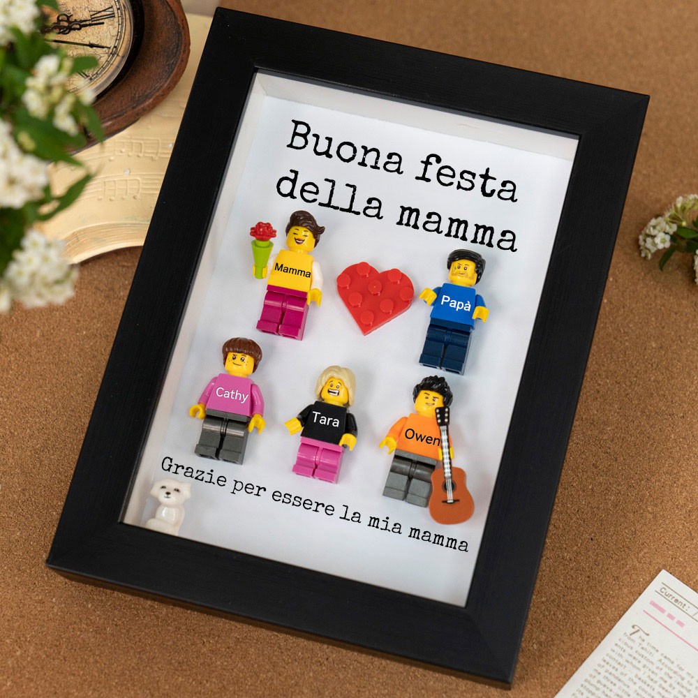 Minifigure personalizzate come regalo per la mamma