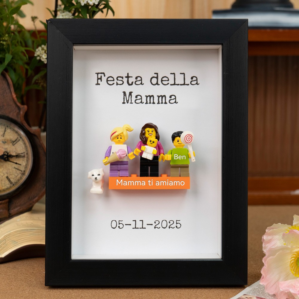 Minifigure personalizzate come regalo per la mamma