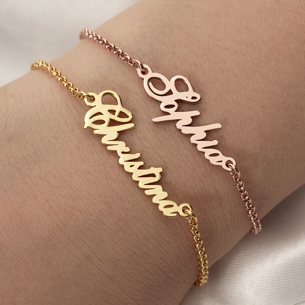 Braccialetti personalizzati con nome in oro