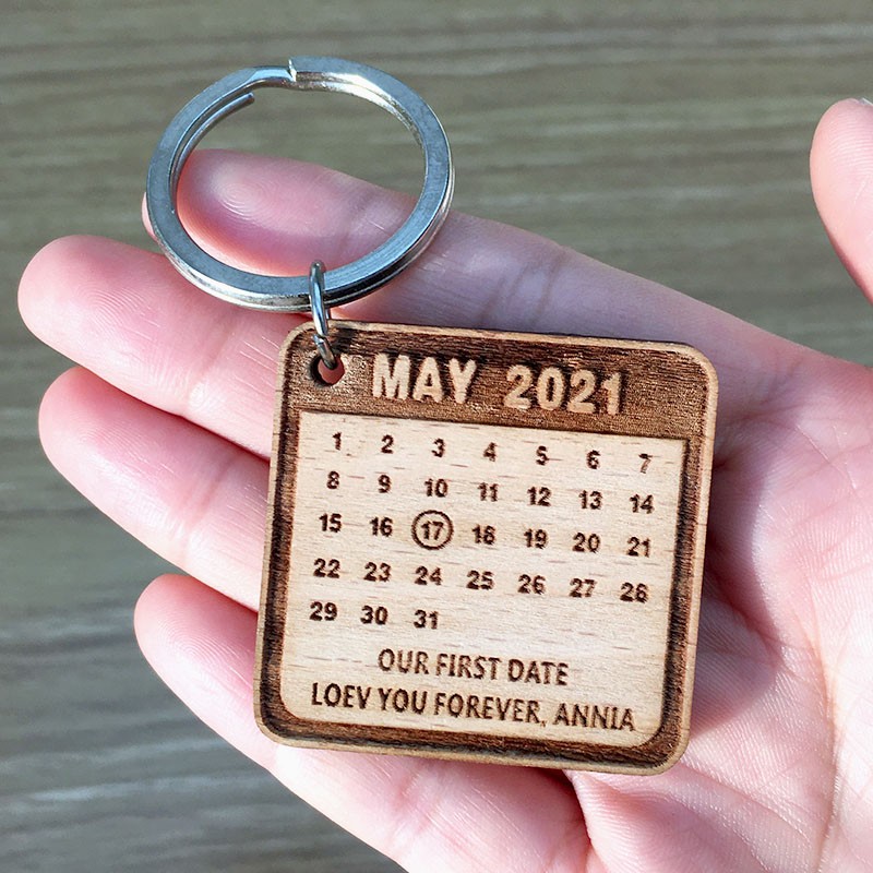 Calendario personalizzato Portachiavi Anniversario San Valentino Regalo di coppia