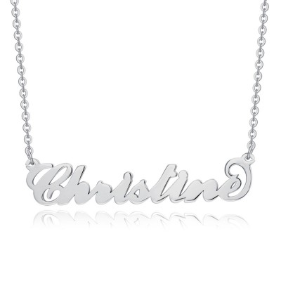 Collana con nome in stile "Carrie" personalizzata in argento