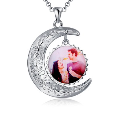 Collana con foto personalizzata Sole e Luna