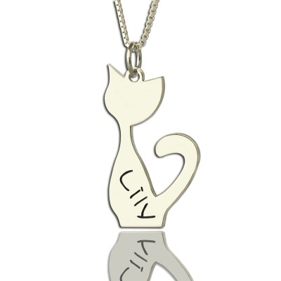 Collana personalizzata con ciondolo con nome di gatto