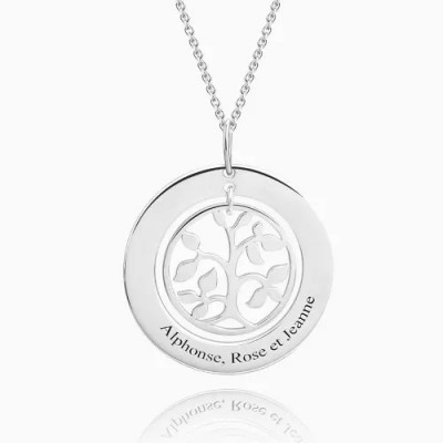 Collana in filigrana albero genealogico Birthstone