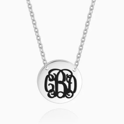 Engraved Monogram Necklace