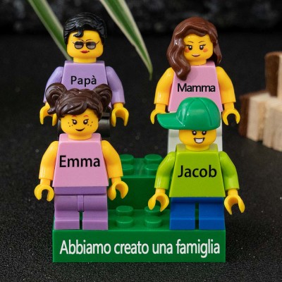 Regalo di famiglia mini figura personalizzato per il giorno di Natale