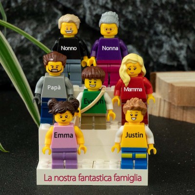 Regalo di famiglia mini figura personalizzato per il giorno di Natale