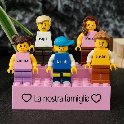 Regalo di famiglia mini figura personalizzato per il giorno di Natale