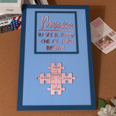 Puzzle regalo personalizzato per la mamma
