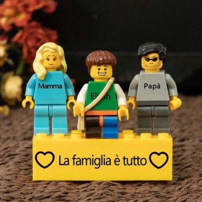 Regalo di famiglia mini figura personalizzato per il giorno di Natale
