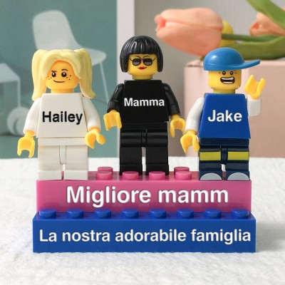 Minifigure con nome personalizzato per idee regalo per la festa della mamma