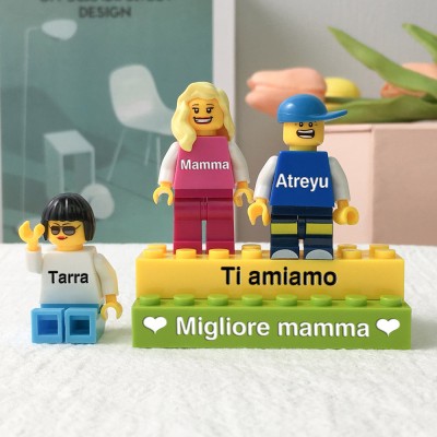 Minifigure con nome personalizzato per idee regalo per la festa della mamma