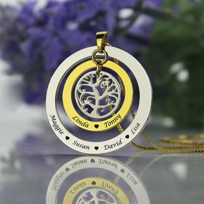 Collana con nomi dell'albero genealogico