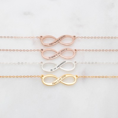 Gioielli Infinito | Collana estiva Infinity in argento | Regalo infinito personalizzato | Regali per le mamme