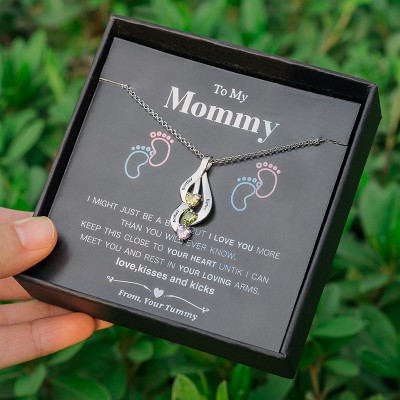 Collana a cuore personalizzata con nome di famiglia per il regalo di mia madre