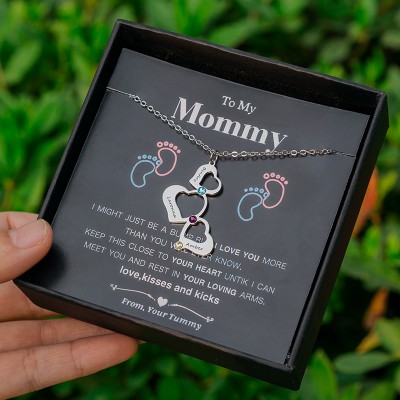 Collana a cuore personalizzata con nome di famiglia per il regalo di mia madre