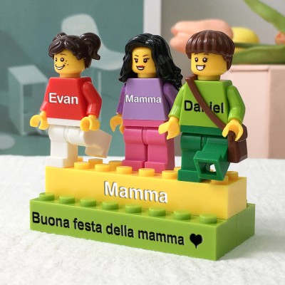 Minifigure con nome personalizzato per idee regalo per la festa della mamma