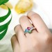 Three Heart Birthstone Mother's Ring