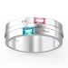 Men's Personalized Birthstone Promise Ring With Engraving