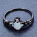 Stunning One-of-a-kind Opal Heart rings