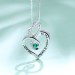 Custom Infinity Heart Birthstone Necklace Sterling Silver