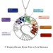 Oval Tree Of Life Necklace Seven Chakra- Necklaces For Women Tree Of Life Necklace