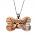 Dog Bone Shaped Color Photo Necklace