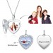 Aquarius - Personalized Heart Photo  Necklace