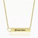 Heart Bar Necklace With Engraving
