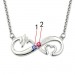 Infinity Name Necklace With Birthstones