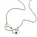 Infinity Name Necklace With Birthstones