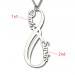 Custom Vertical Infinity Names Necklace