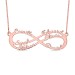 Personalized 6 Names Infinity Symbol Necklace